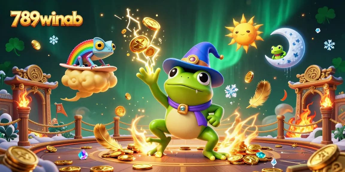 Experience the excitement of 789winab with a magical storm of winnings in a vibrant casino scene.