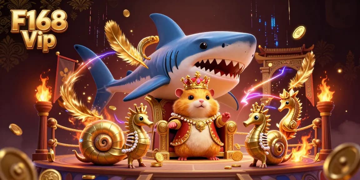Experience the thrilling world of F168 Vip with lively characters and dynamic gaming elements.