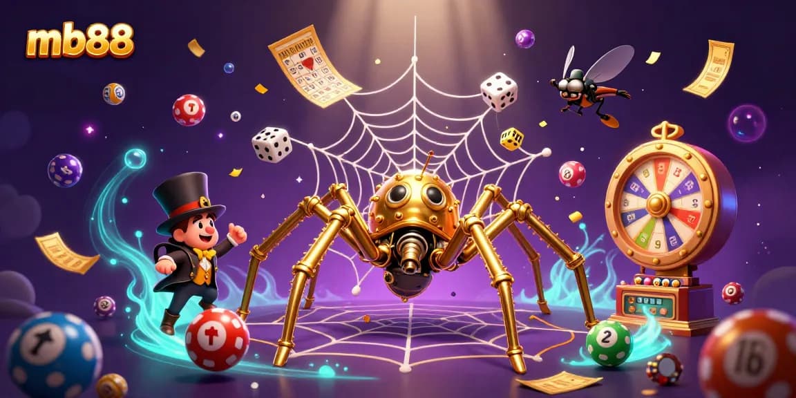 mb88 - Trải nghiệm giải trí casino với hình ảnh sôi động và những quả bóng lô tô đầy màu sắc.
