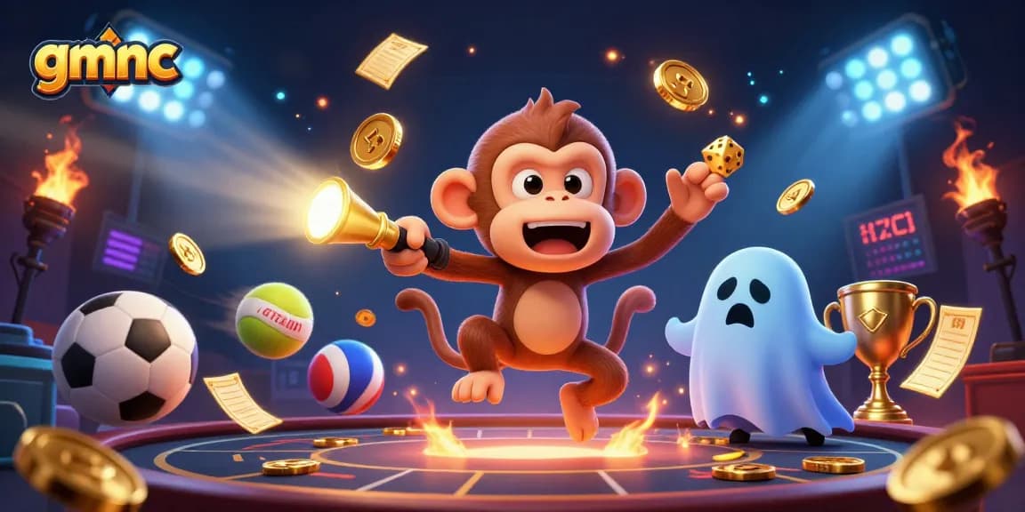 Discover gmnc's risk assessment by a playful ghost-hunter puppy and vibrant casino elements in action.