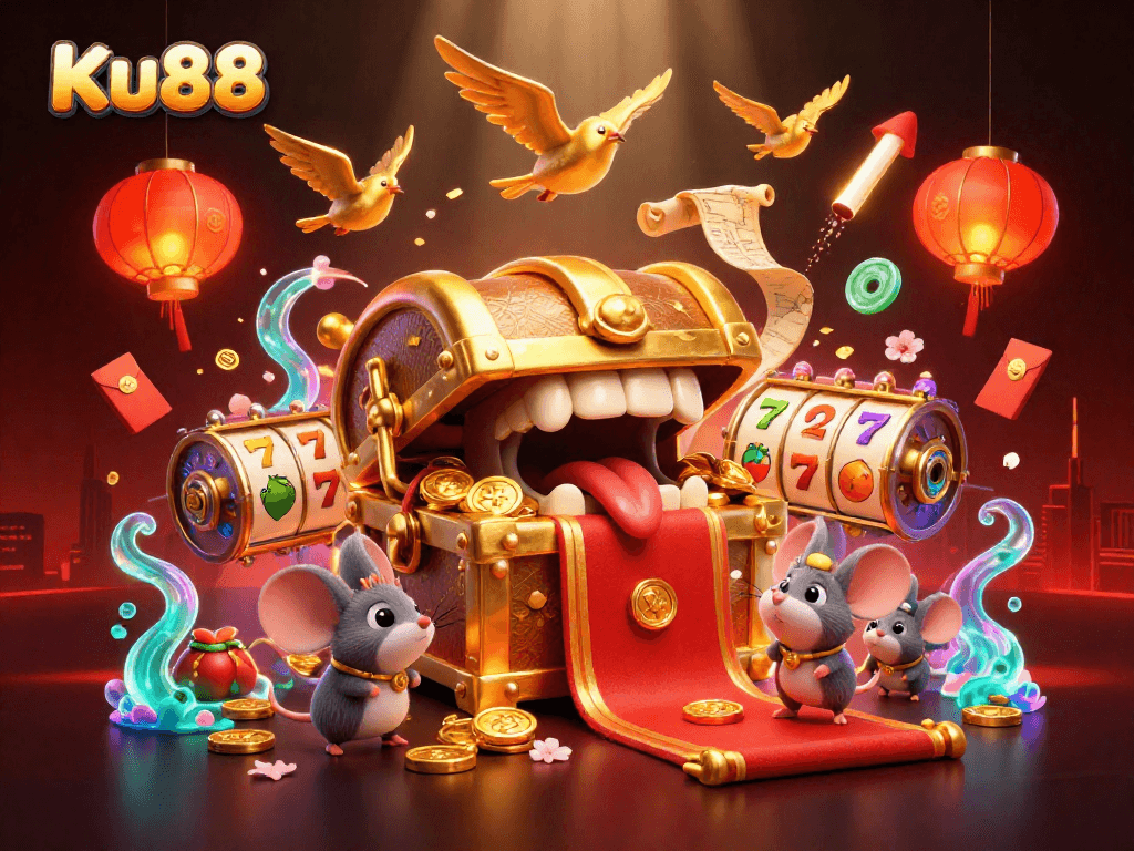 Experience winning moments at Ku88 with a vibrant casino adventure featuring slots and treasures.