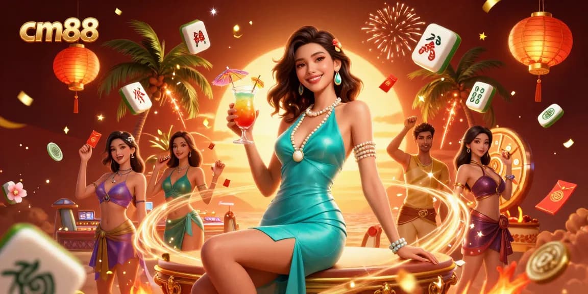 Spin to win with cm88 in this vibrant casino scene showcasing Asian elegance and excitement.