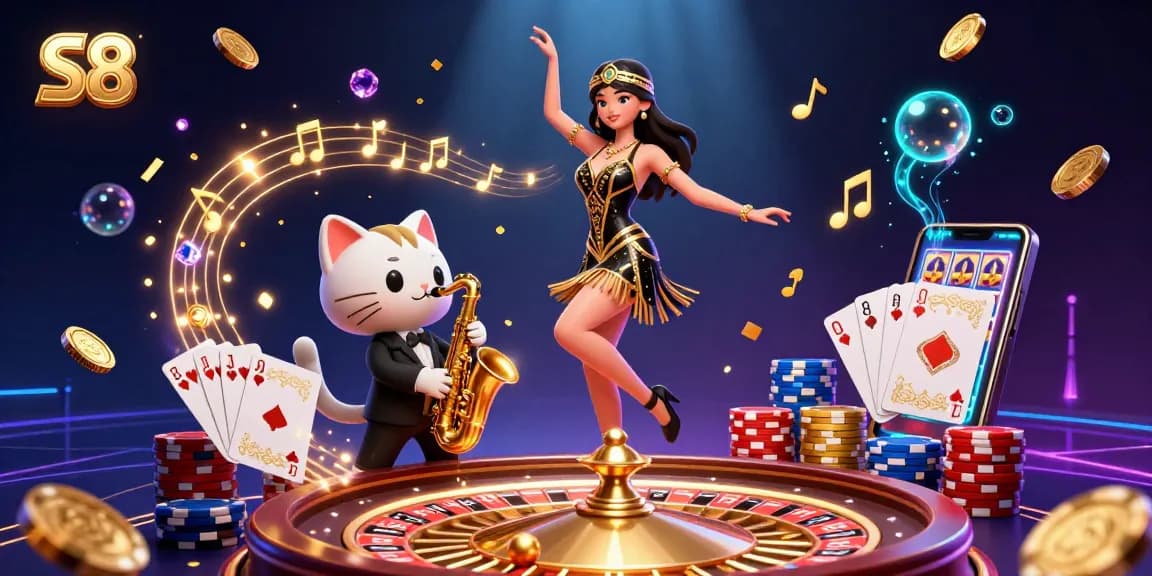 Experience the thrill of S8 casino games with immersive visuals and vibrant 3D characters.