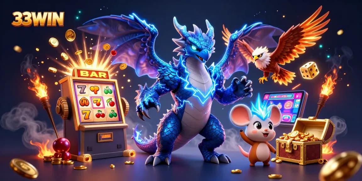 Experience thrilling gaming action with 33WIN's vibrant casino atmosphere and exciting jackpots.