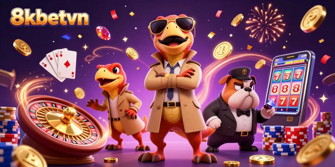 Engage with the exciting world of 8kbetvn as raptors hilariously attempt to enter a casino lounge.
