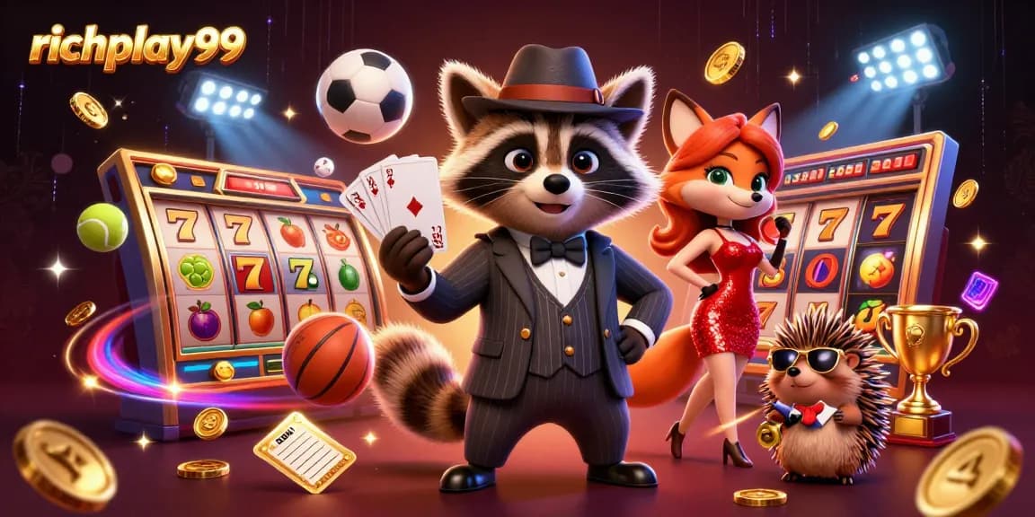 Bet on richplay99 with character-rich casino illustration showing excitement and winning opportunities.