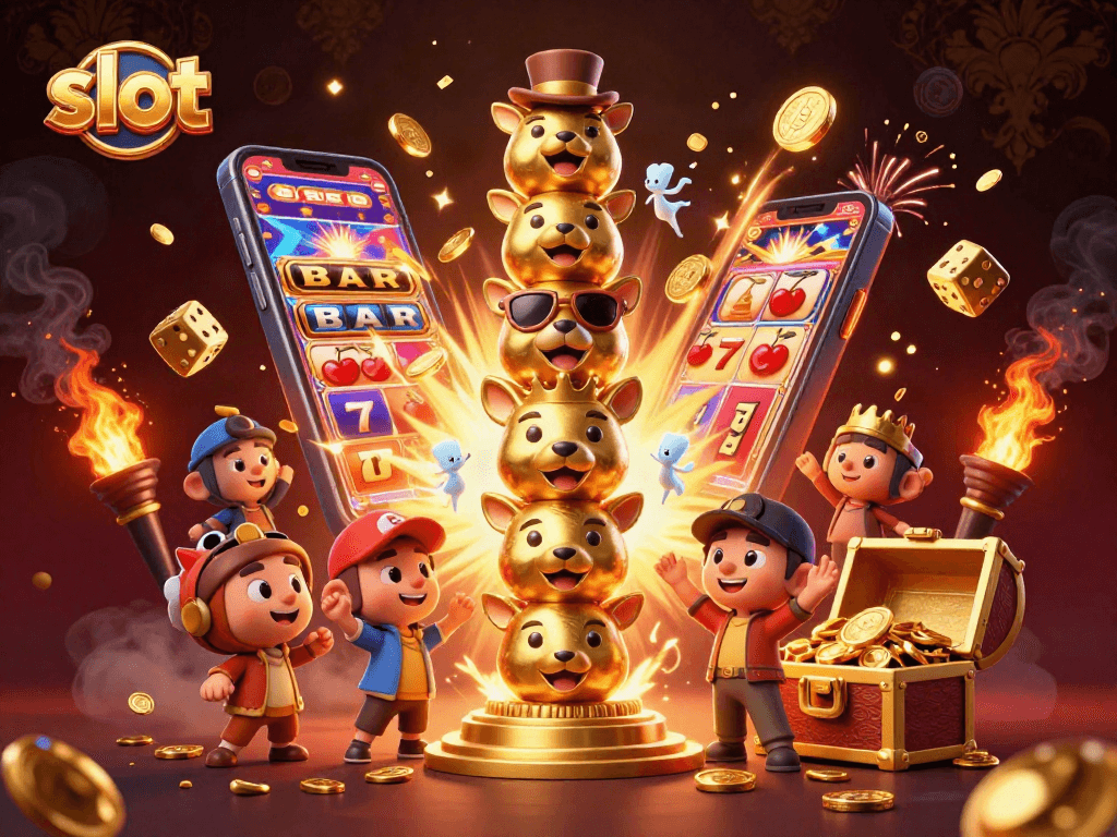 Engage with vibrant slot gameplay highlighted by a jackpot explosion and colorful elements.
