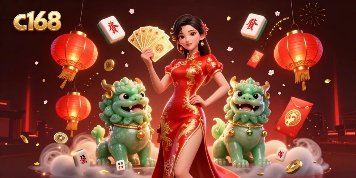 Experience thrilling gameplay at c168 with an elegant scene filled with vibrant casino elements.