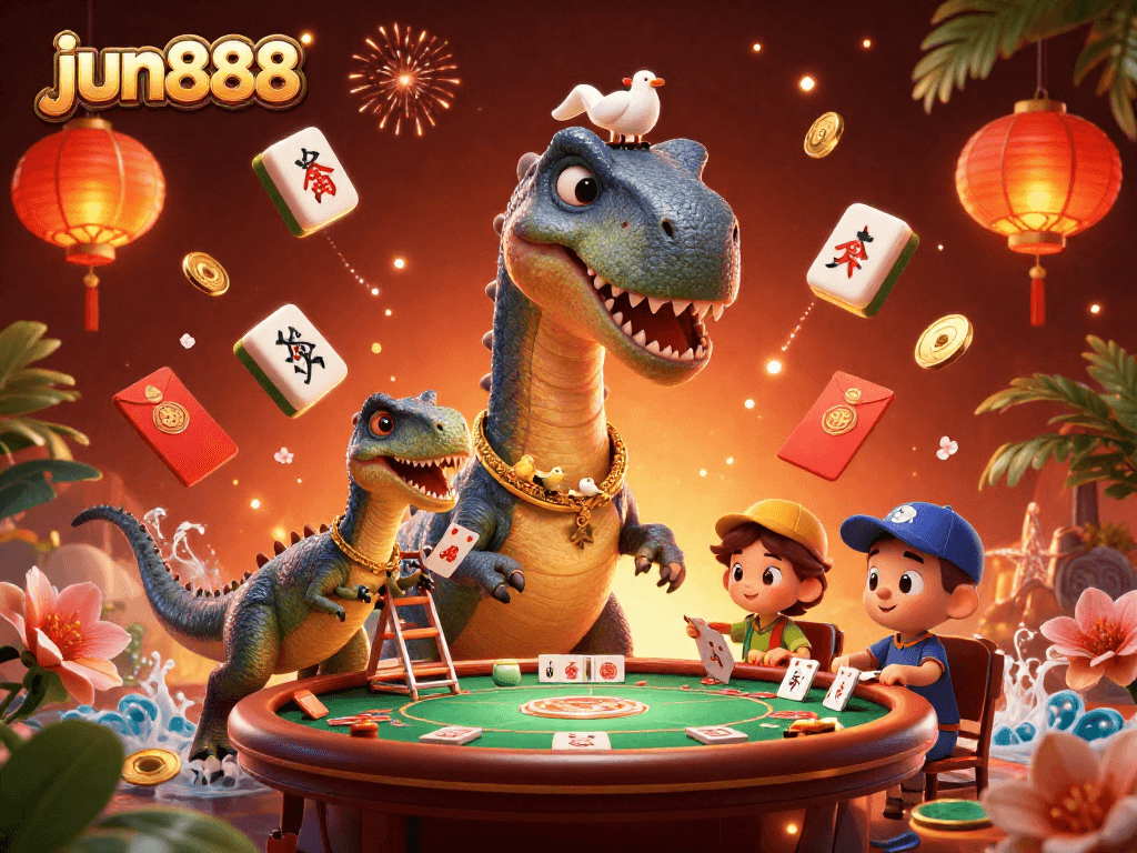 Experience thrilling gameplay as jun888 brings vibrant casino fun to life in a vibrant 3D illustration.
