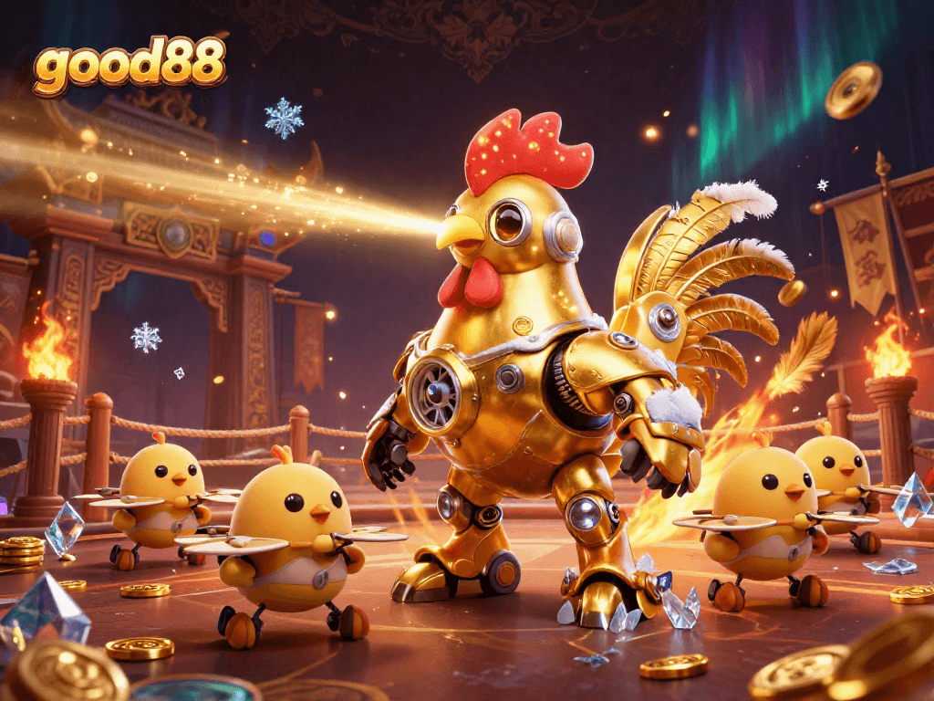 Experience exciting gameplay with good88 in this vibrant, action-filled casino scene