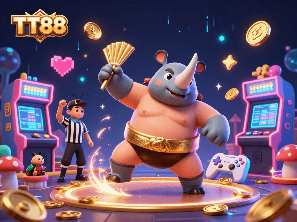 TT88 delivers a thrilling online casino experience with 3D cartoon characters, showcasing excitement through gameplay.