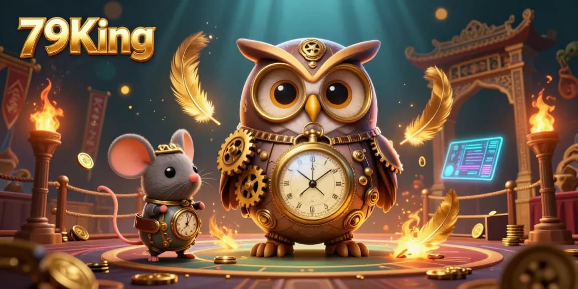 Experience thrilling games with 79King in a vibrant steampunk casino environment filled with action.