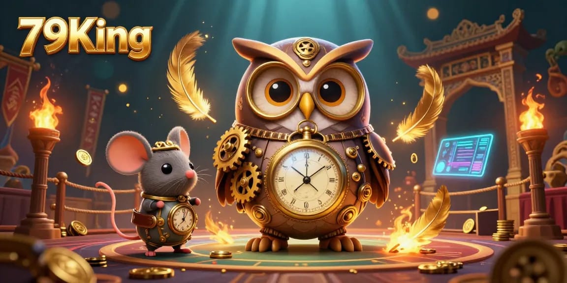 Experience thrilling games with 79King in a vibrant steampunk casino environment filled with action.