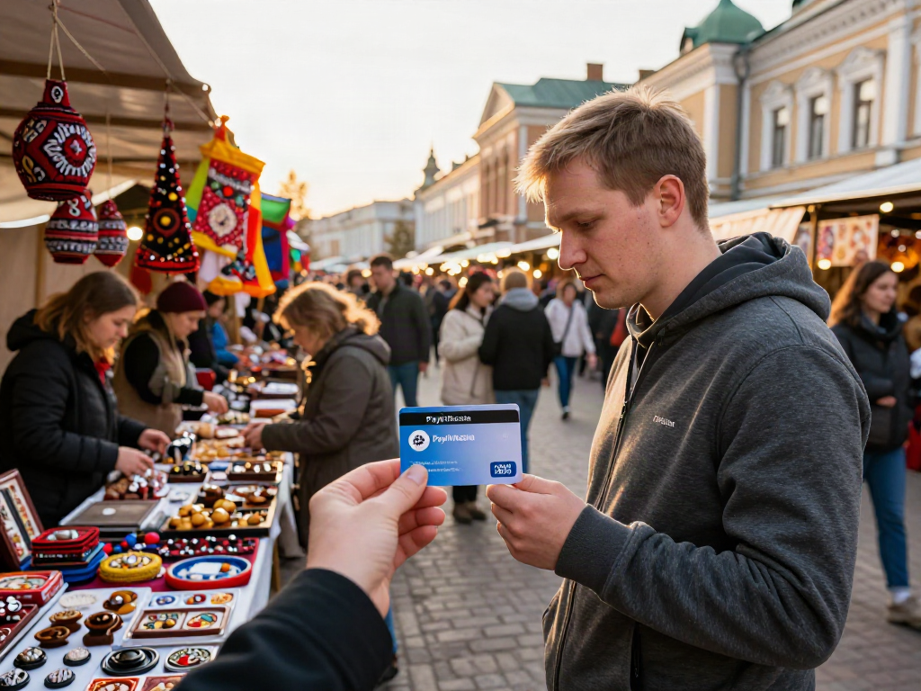 Melawat pasar Rusia dengan menggunakan kad maya dari https://payinrussia.com/ sambil menjelajahi makanan dan kerajinan tempatan.