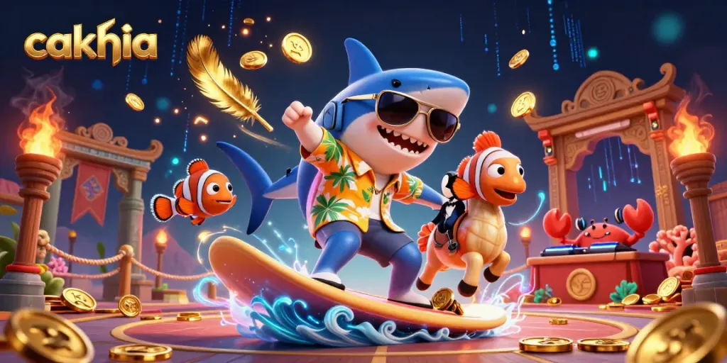 cakhia offers thrilling sports betting action with a vibrant 3D illustration of unique underwater characters.