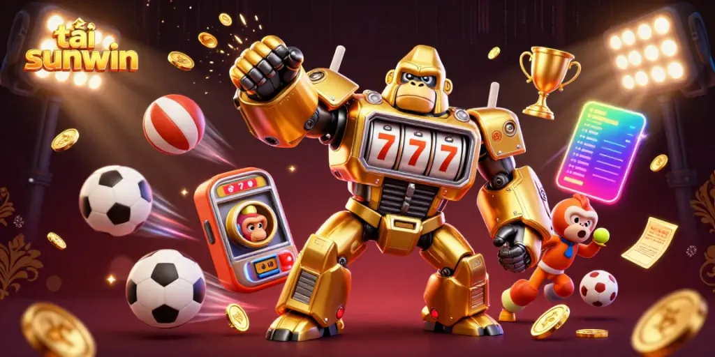 Experience thrilling gaming with tải sunwin in this vibrant, action-packed casino scene.