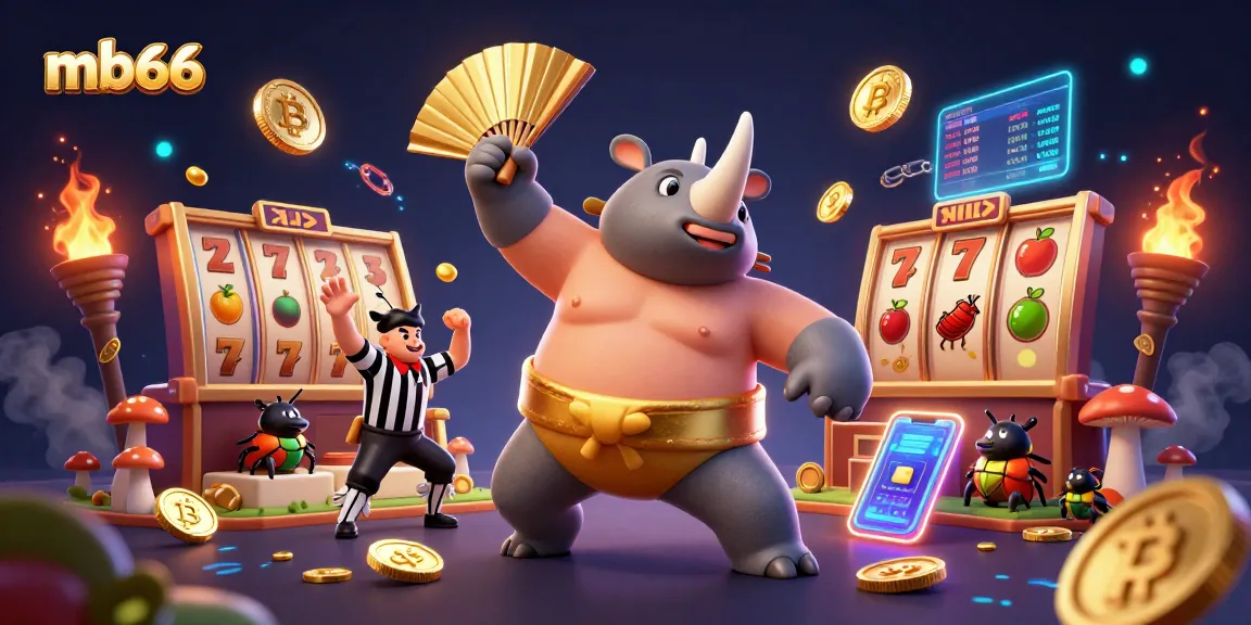 mb66 players enjoy thrilling jackpots and exciting slot games with a dynamic beetle champion action scene.