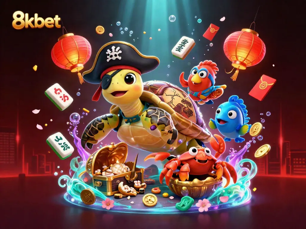 Engage with thrilling 8kbet experiences in a vibrant casino scene featuring dynamic characters and exciting game elements.