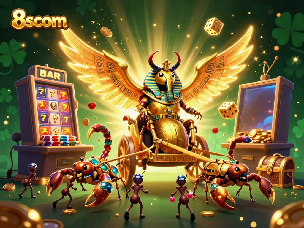 Experience thrilling gameplay at 8scom with a vibrant casino scene showcasing stunning 3D characters and dynamic elements.