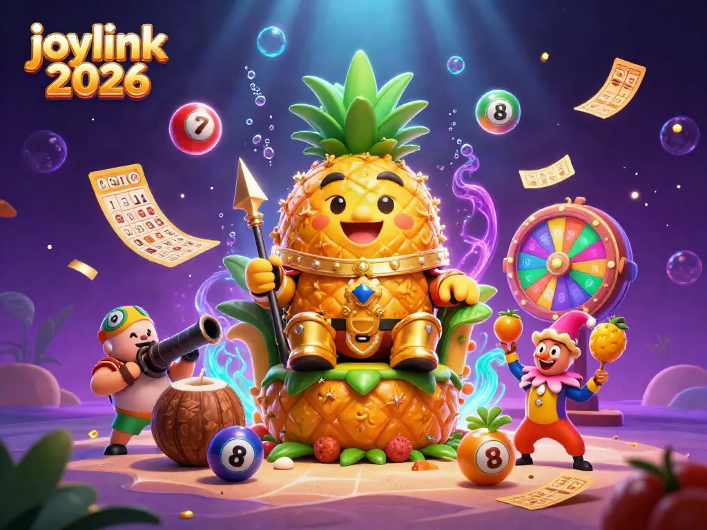 Experience joylink 2026 thrills with a vibrant casino scene filled with playful characters and dynamic gaming elements.