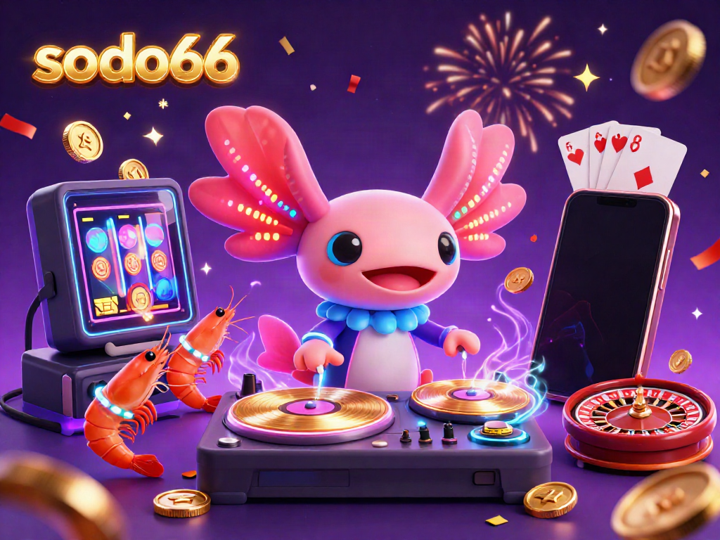 Create excitement at sodo66 with 3D animated casino elements, vibrant DJ characters, and a thrilling underwater gambling scene.