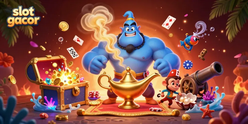 Menggoda pemain dengan slot gacor dan keberuntungan dari karakter kasino yang meriah